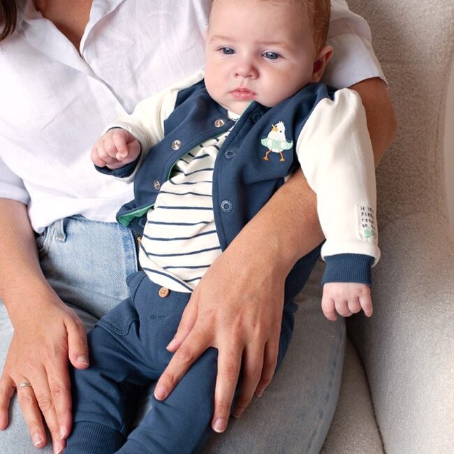 Omkeerbaar Bomberjack Seaside Happiness Indigo