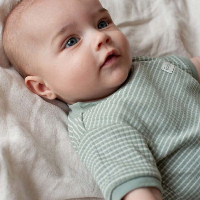 Shortama Wafel Zeegroen