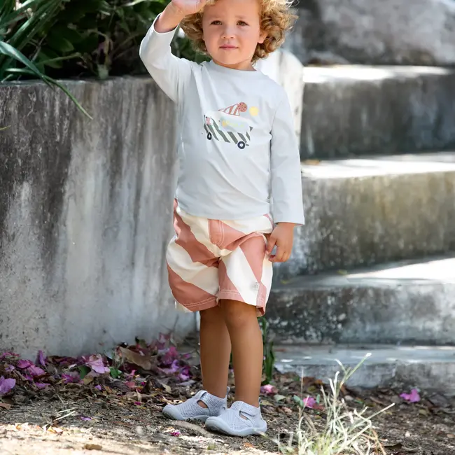 Zwemshirt Long Sleeve Ice Cream Truck Illusion Blue