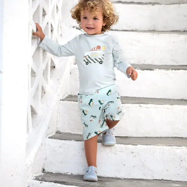 Zwemshirt Long Sleeve Ice Cream Truck Illusion Blue