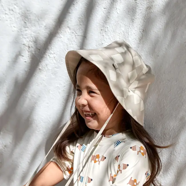 Swimsuit Short Sleeve Beach Dog Orange/Dark Sea