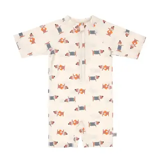 Lässig Swimsuit Short Sleeve Beach Dog Orange/Dark Sea