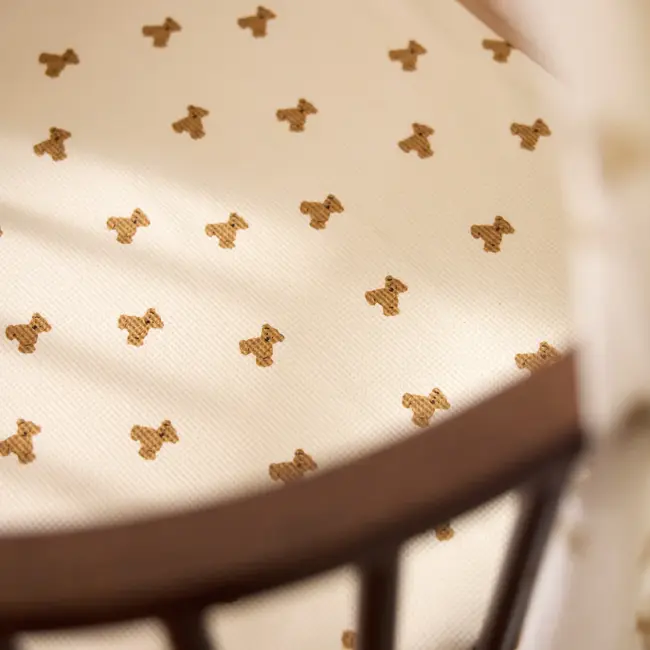 Deken Wieg 75x100cm Mini Teddy Bear Little Waffle Met Naam