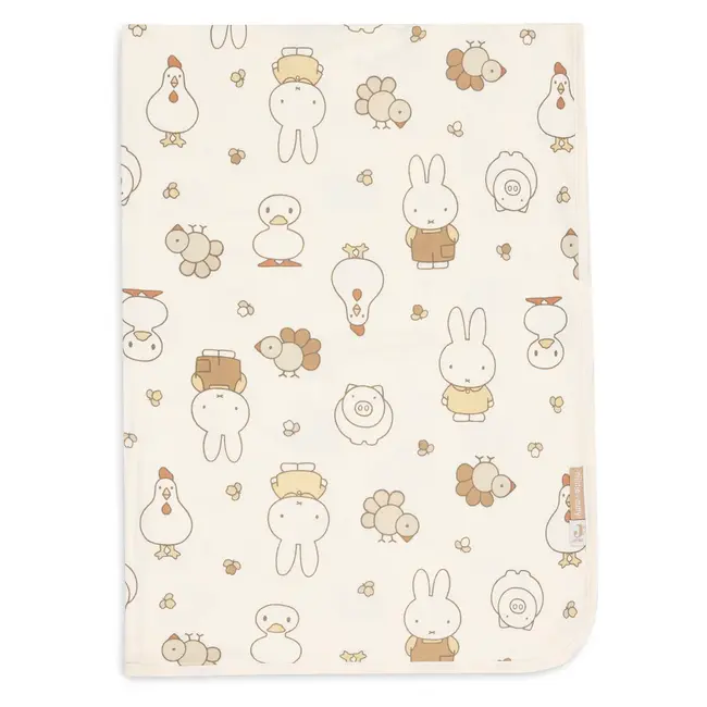 Deken Wieg Jersey 75x100cm Nijntje Family Farm Met Naam