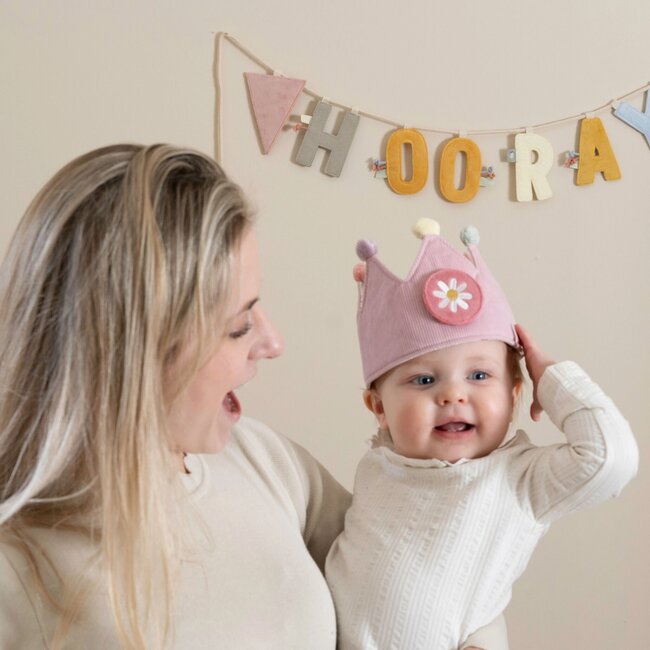 Verjaardagskroon Met Cijfers Roze