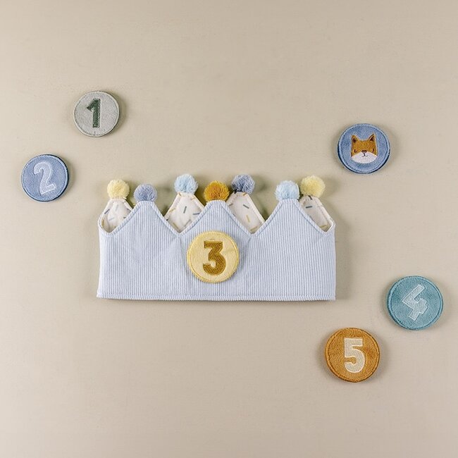 Verjaardagskroon Met Cijfers Blauw