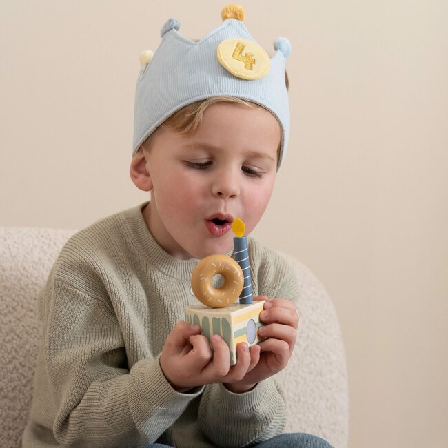 Verjaardagskroon Met Cijfers Blauw