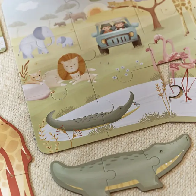 6 Puzzels Safari Friends
