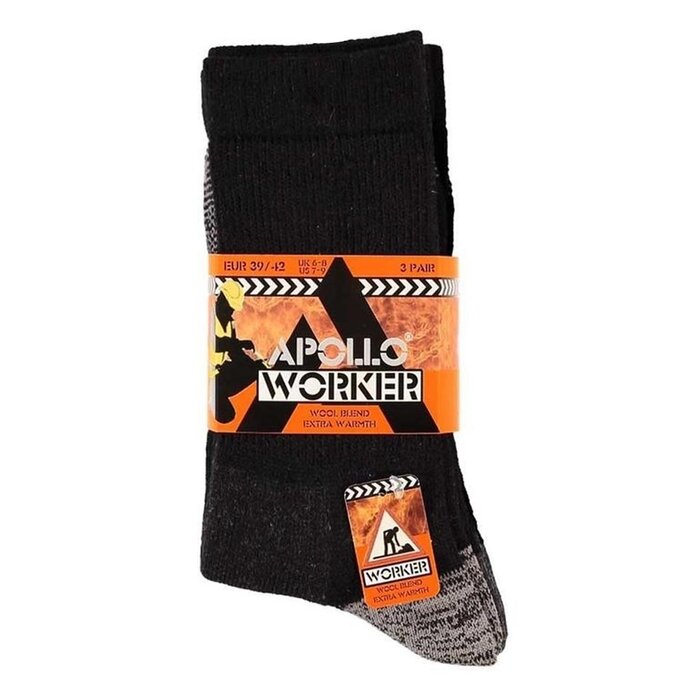 Apollo Wollen Thermo Werksokken Worker 3-Pack