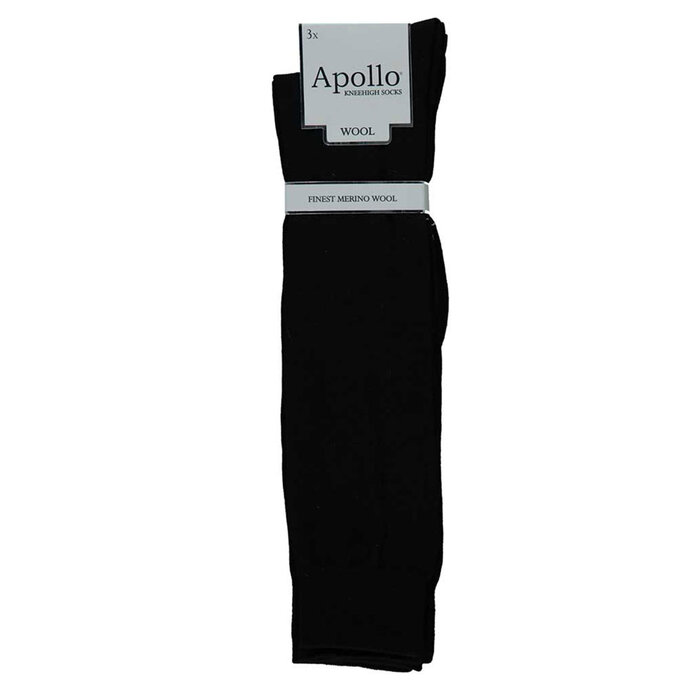 Apollo Nette Merino Wollen Kniekousen Heren 3-Pack