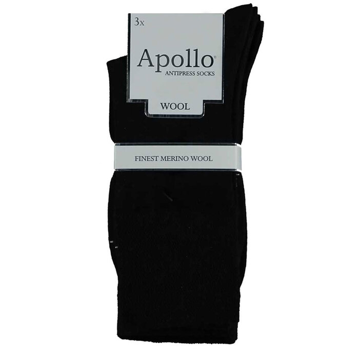 Apollo Anti-Press Wollen Herensokken 3-Pack