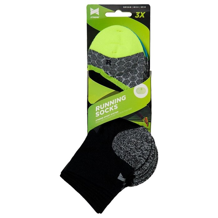 X-treme Quarter Sportsokken Running 3-Pack
