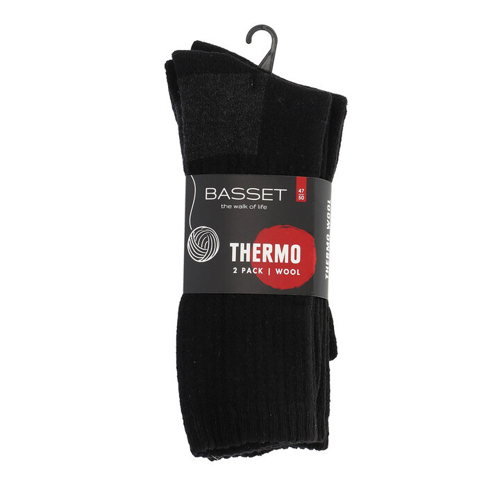 Basset Wollen Thermo Werksokken 2-Pack