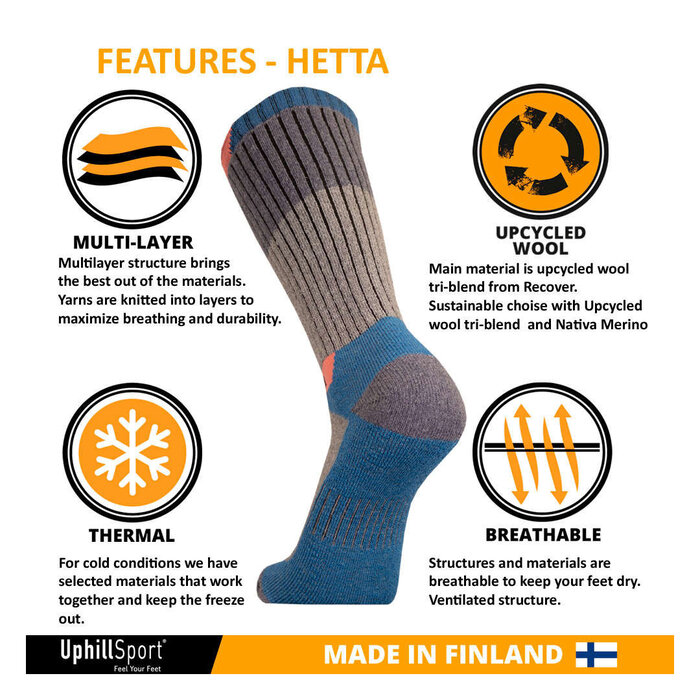 UphillSport Gerecyclede Thermosokken sokken Hetta