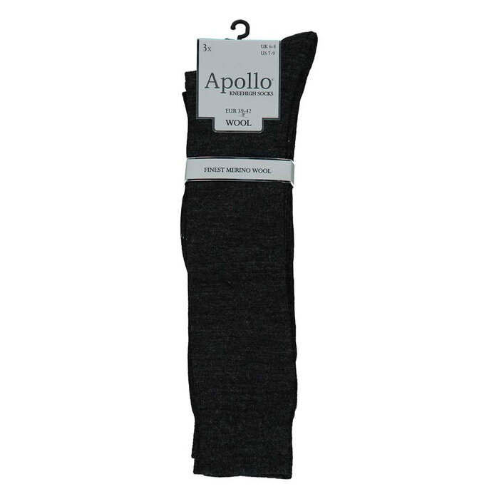 Apollo Nette Merino Wollen Kniekousen Heren 3-Pack