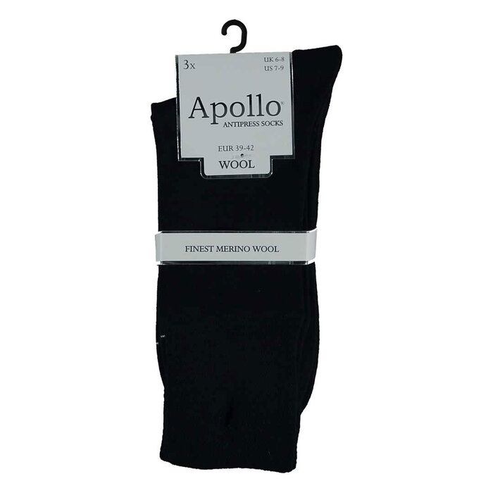 Apollo Anti-Press Wollen Herensokken 3-Pack