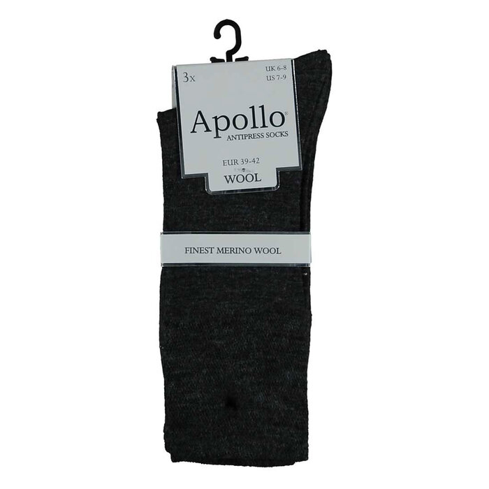 Apollo Anti-Press Wollen Herensokken 3-Pack
