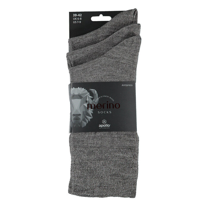 Apollo Anti-Press Wollen Herensokken 3-Pack