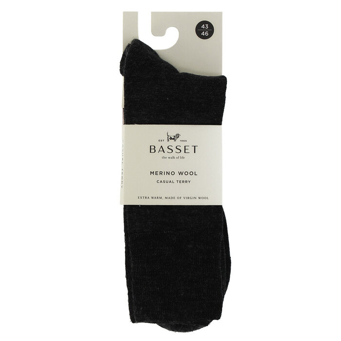 Basset Nette Merino Herensokken met Badstof Voetbed 31510