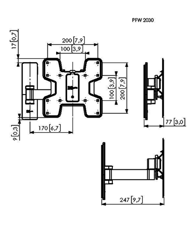 Vogel's PFW 2030 TV Wandhalterung Schwarz