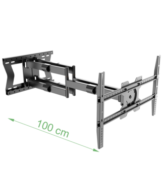  XTRARM Cratos Double 100 cm Rotate 600 TV Wandhalterung Schwarz