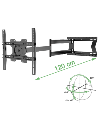  XTRARM Ferrom 120 cm TV Wandhalterung Schwarz