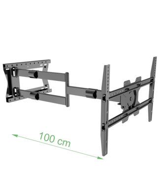  XTRARM Crius 100 cm Rotate 600 TV Wandhalterung Schwarz