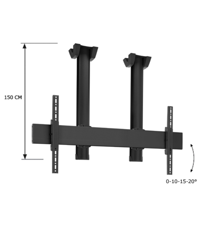 Vogel's SET CD 15114B 150cm - 60-100 Zoll Deckenhalterung Schwarz