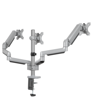 DQ WALL-SUPPORT Cromo 3 Pole Monitorarm mit Federsystem Silber