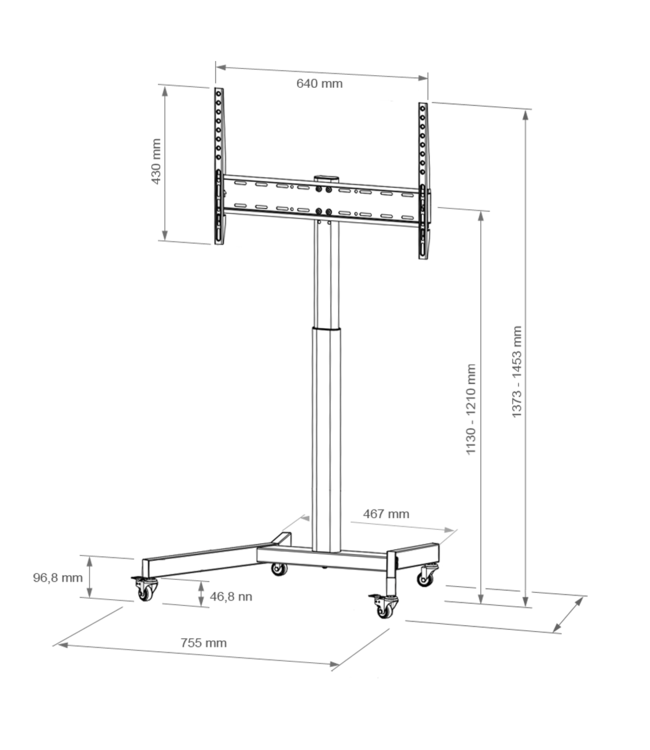 DQ WALL-SUPPORT Artem Mobiler TV Ständer