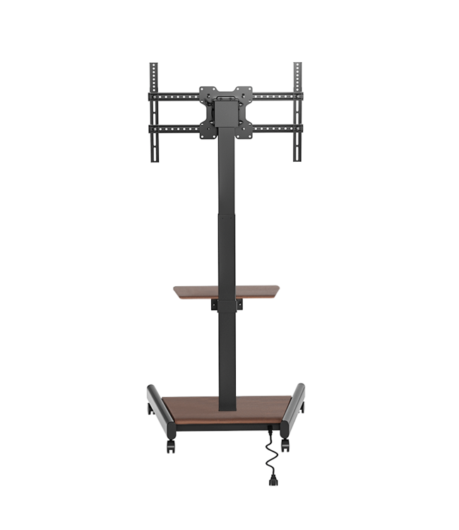 XTRARM Elevate Electric mobiler TV Ständer Schwarz / Walnuss