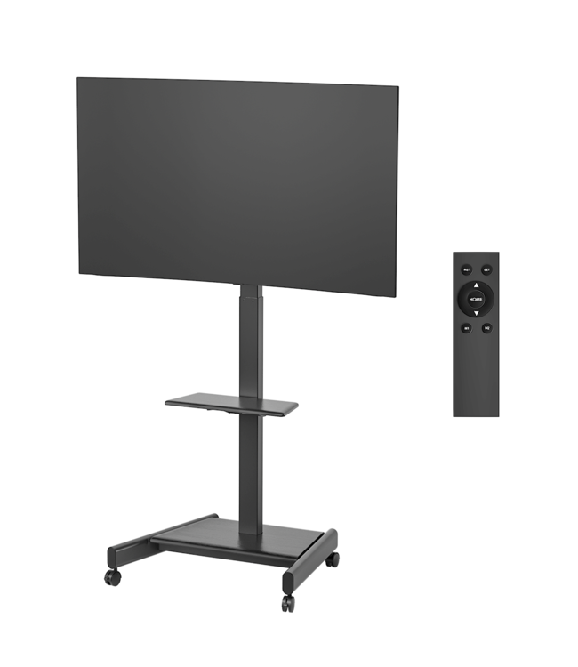 XTRARM Elevate Electric mobiler TV Ständer Schwarz