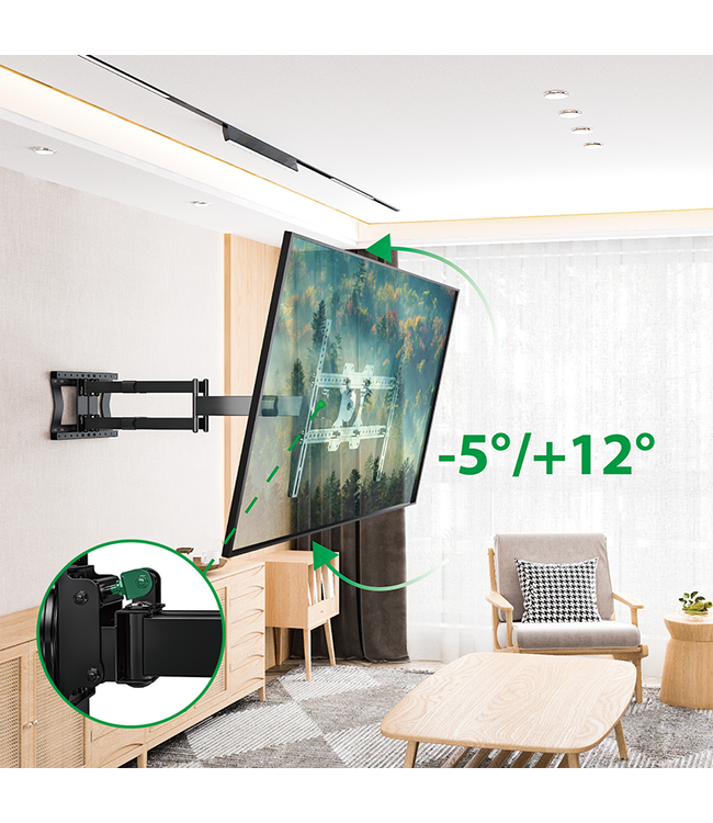 XTRARM Cratos Double 120 cm Rotate 600 TV Wandhalterung Schwarz