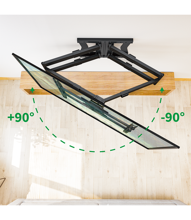 XTRARM Cratos Double 120 cm Rotate 600 TV Wandhalterung Schwarz