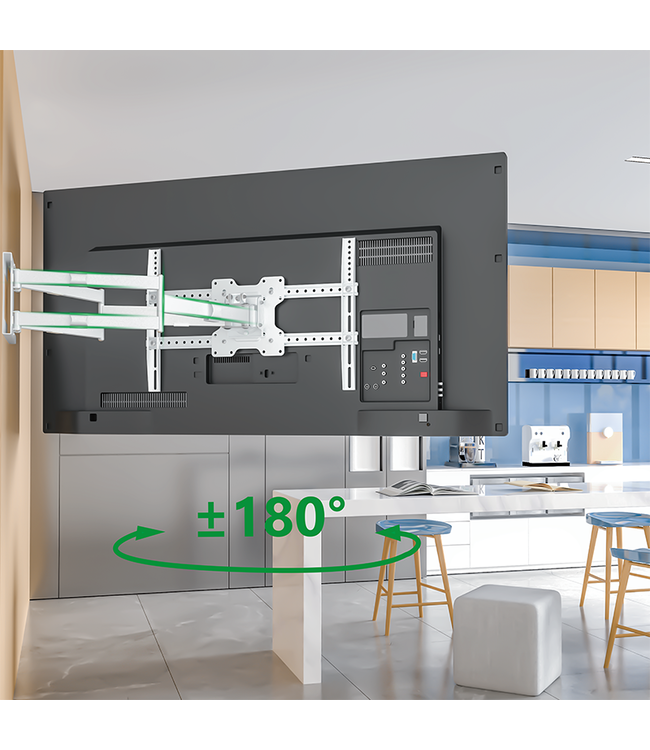 XTRARM Cratos Double 120 cm Rotate 600 TV Wandhalterung Weiß