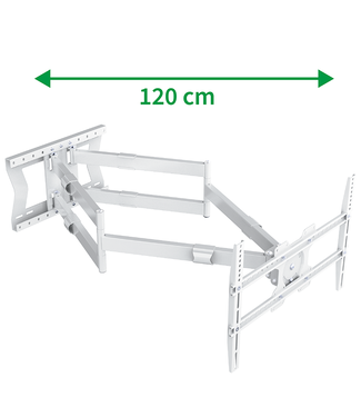  XTRARM Cratos Double 120 cm Rotate 600 TV Wandhalterung Weiß