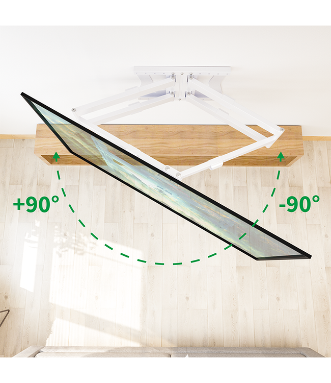 XTRARM Cratos Double 120 cm Rotate 600 TV Wandhalterung Weiß