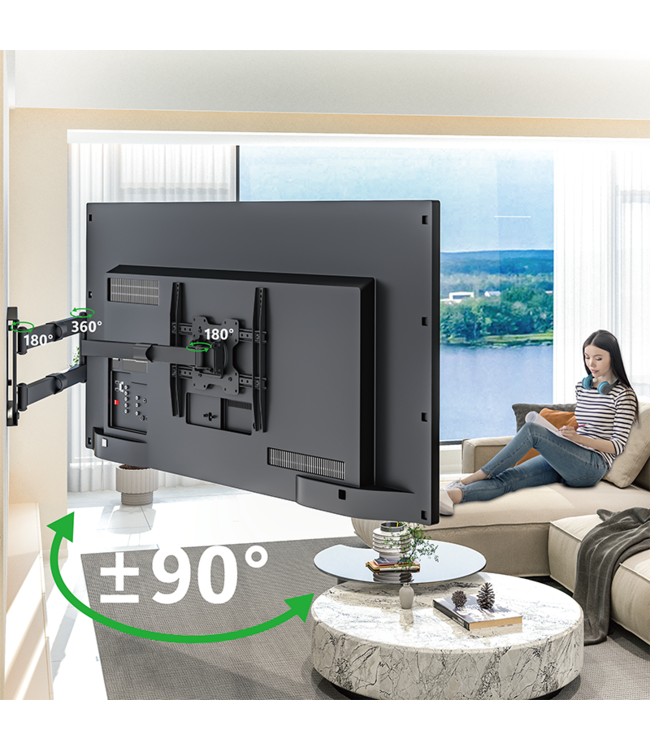 XTRARM Ferrom 120 cm TV Wandhalterung Schwarz