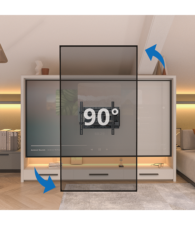 DQ WALL-SUPPORT WALL SUPPORT Hercules FLEX 80 cm Schwarz TV Wandhalterung