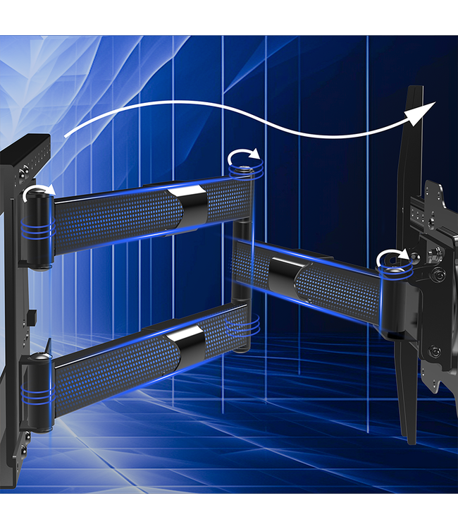 DQ WALL-SUPPORT WALL SUPPORT Hercules FLEX 80 cm Schwarz TV Wandhalterung