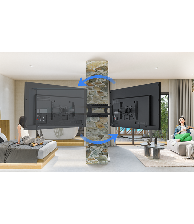 DQ WALL-SUPPORT Hercules, FLEX 100 cm V600 Schwarz TV Wandhalterung