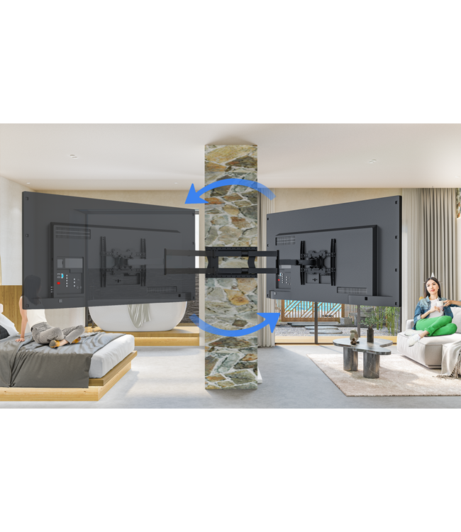 DQ WALL-SUPPORT Hercules, FLEX 120 cm Schwarz TV Wandhalterung