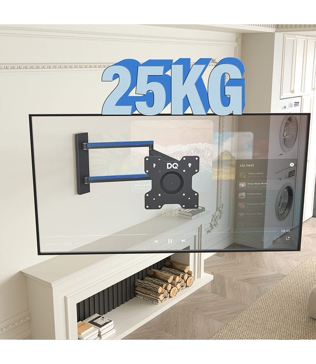 DQ WALL-SUPPORT Rotate XL 108,5 cm Schwarz TV Wandhalterung