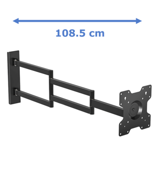 DQ WALL-SUPPORT Rotate XL 108,5 cm Schwarz TV Wandhalterung