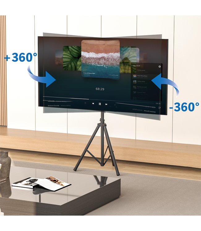 DQ WALL-SUPPORT Tripod 400 TV Ständer Schwarz