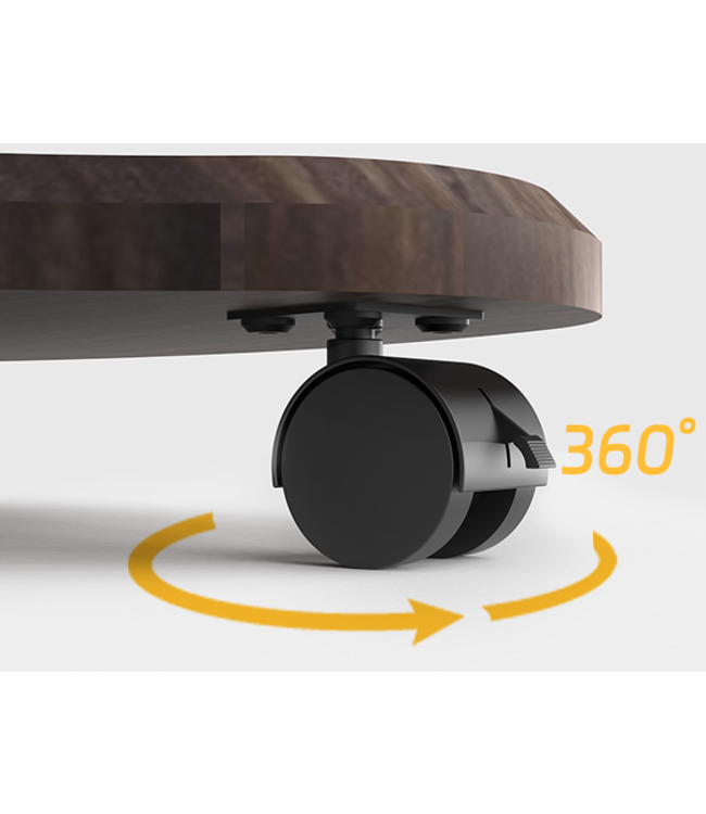 XTRARM Stellar mobiler TV Ständer Schwarz/Walnuss