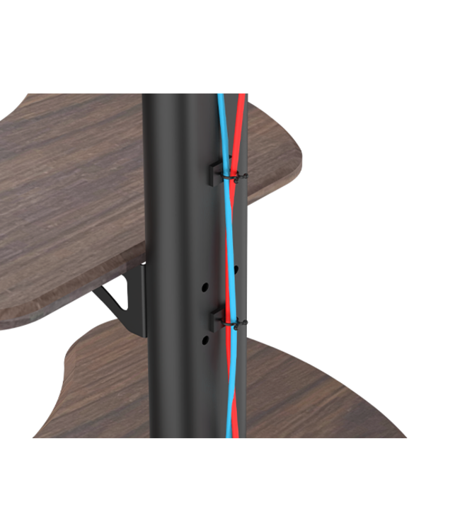 XTRARM Stellar mobiler TV Ständer Schwarz/Walnuss