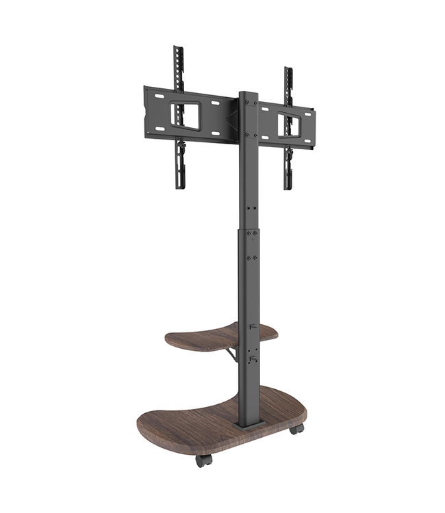 XTRARM Stellar mobiler TV Ständer Schwarz/Walnuss