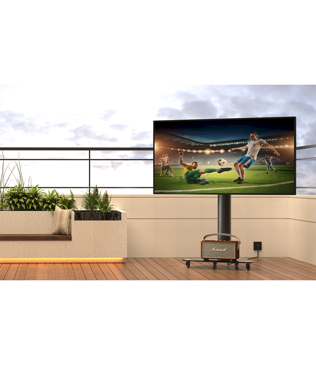 XTRARM Proton 100 mobiler TV Ständer Schwarz