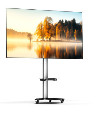  XTRARM Proton 300 mobiler TV Ständer Schwarz / Silber